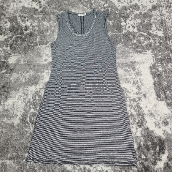 rag & bone Linen Blend Sleeveless Striped Thin Dress - Picture 3 of 11